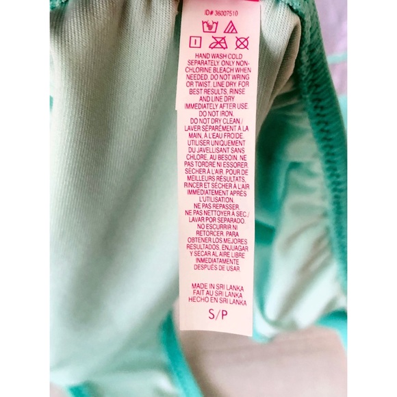 2 Piece Bikini Swimsuit w/w/o Strap Soft Mint Green - Picture 4 of 6